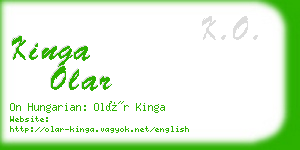 kinga olar business card